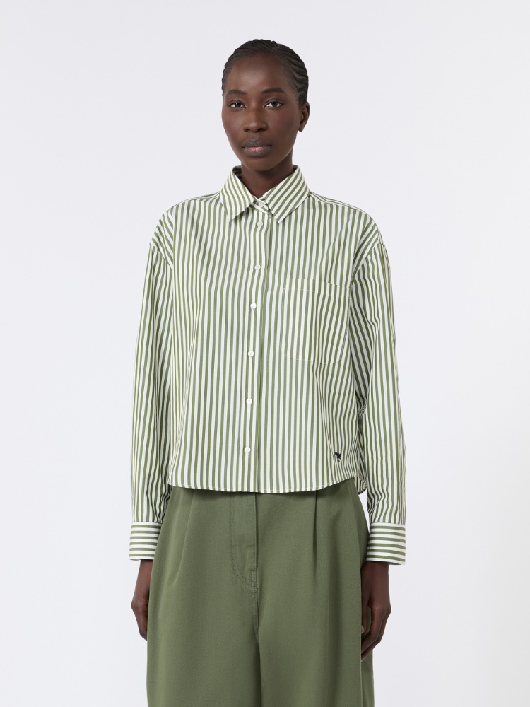 Cotton poplin shirt - GREEN - 2