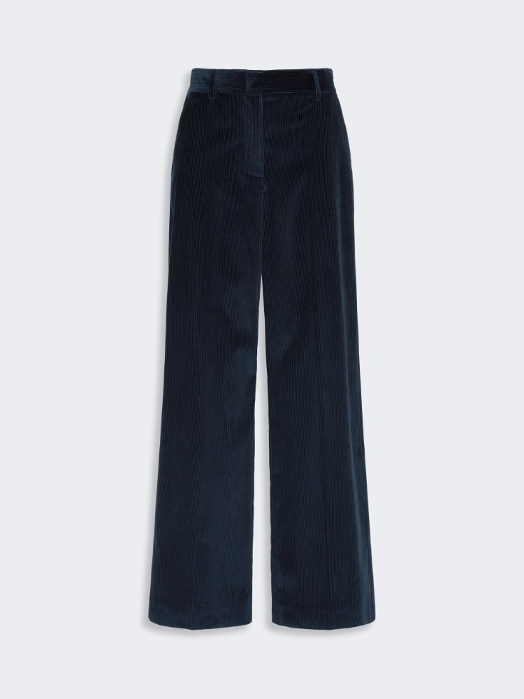 Cotton velvet trousers - NAVY - Max Mara - 5