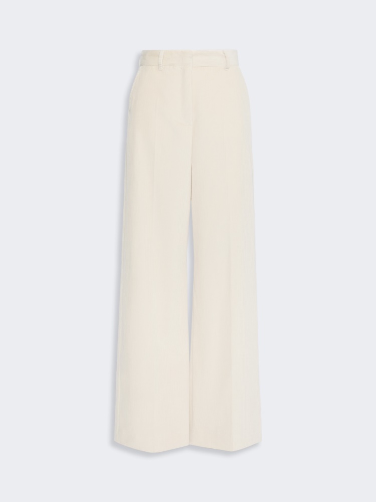Cotton velvet trousers - IVORY - Max Mara - 4