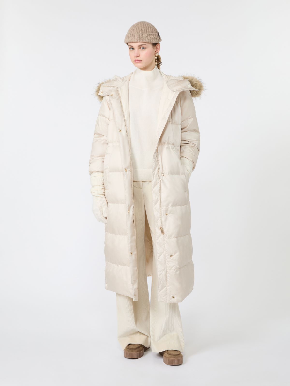 Cotton velvet trousers - IVORY - Max Mara