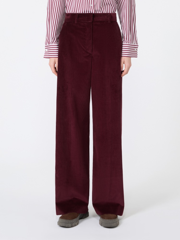 Cotton velvet trousers - BORDEAUX - Max Mara - 2