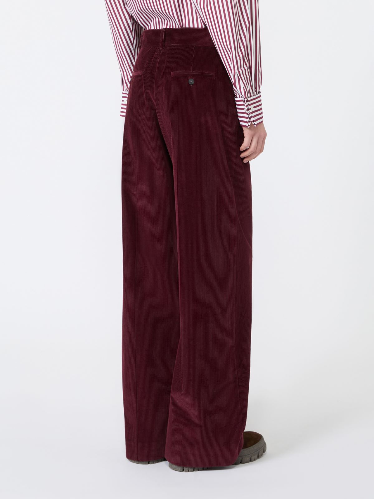 Cotton velvet trousers - BORDEAUX - Max Mara - 3