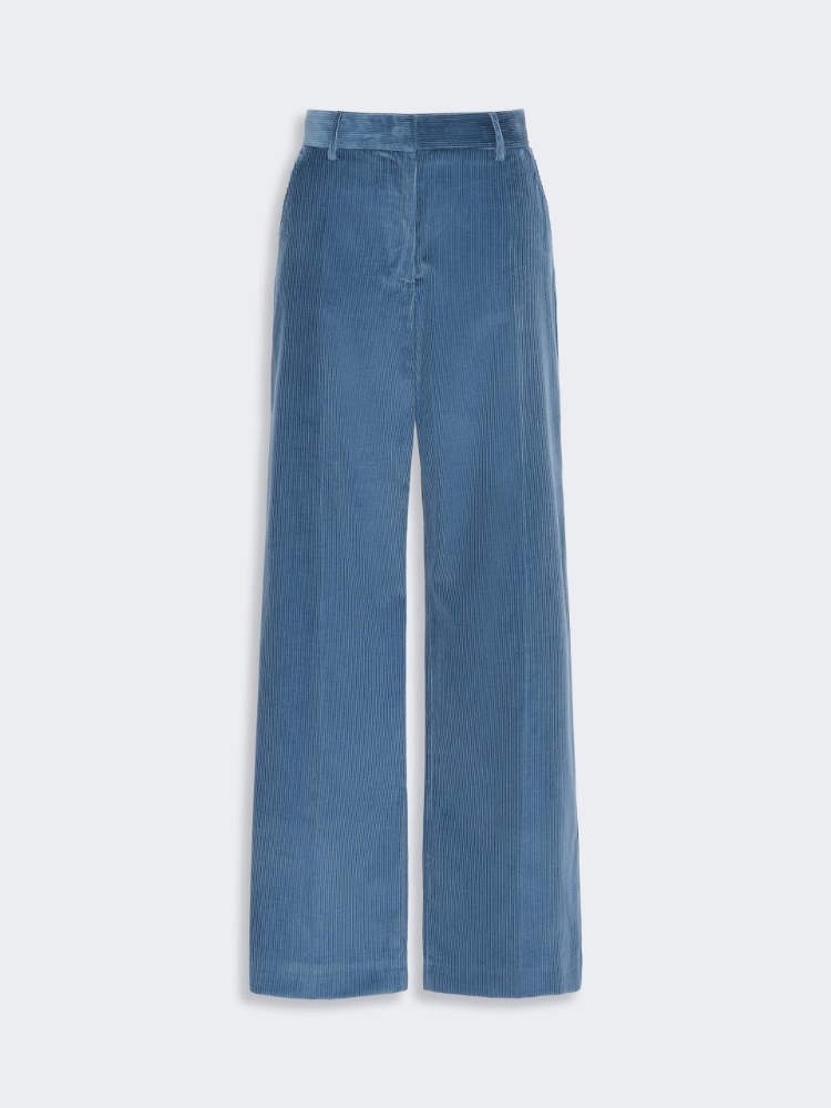 Cotton velvet trousers - LIGHT BLUE