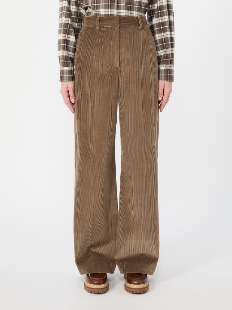 Cotton velvet trousers - LIGHT BROWN - Max Mara - 2