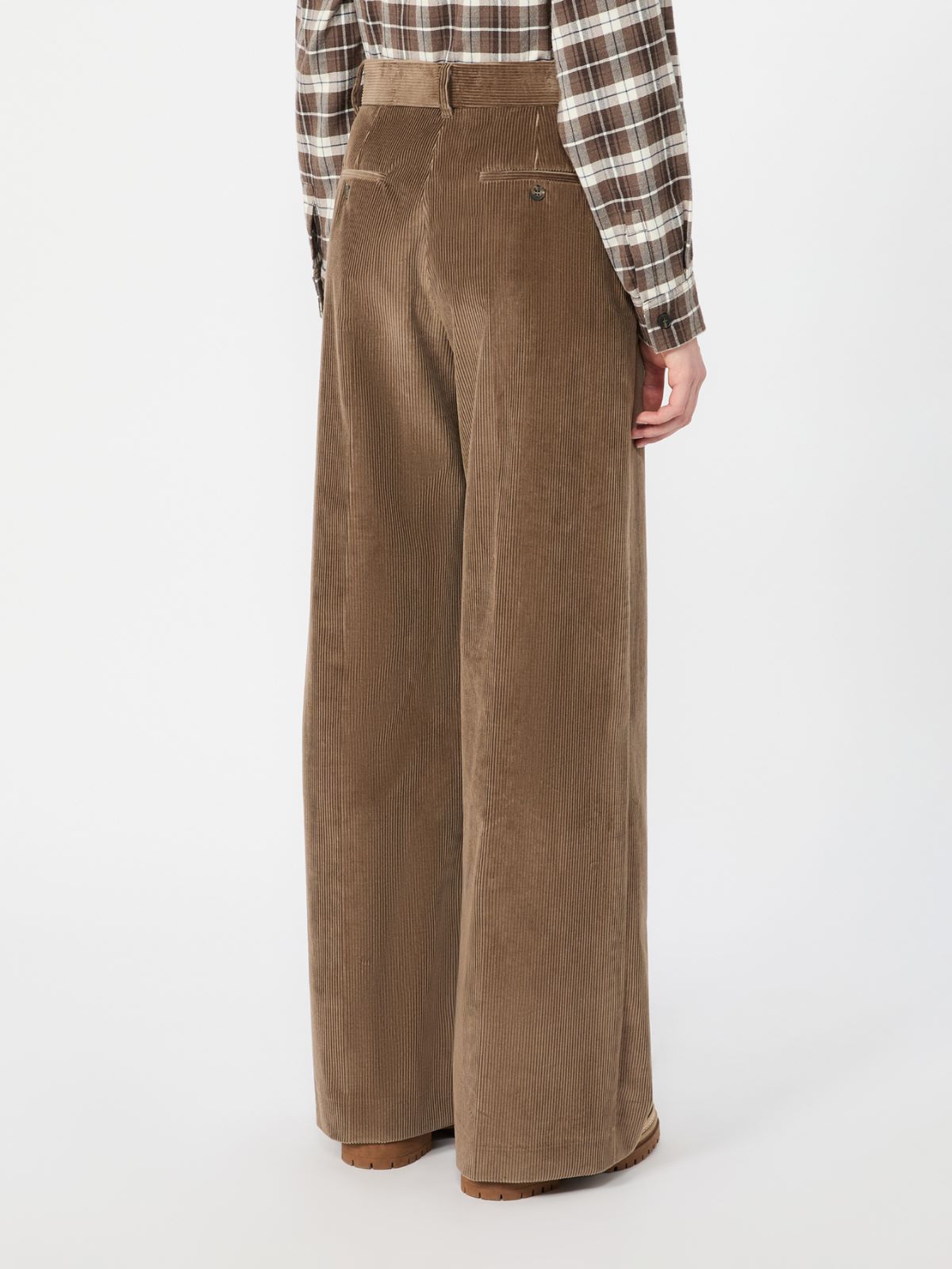 Cotton velvet trousers - LIGHT BROWN - Max Mara - 3