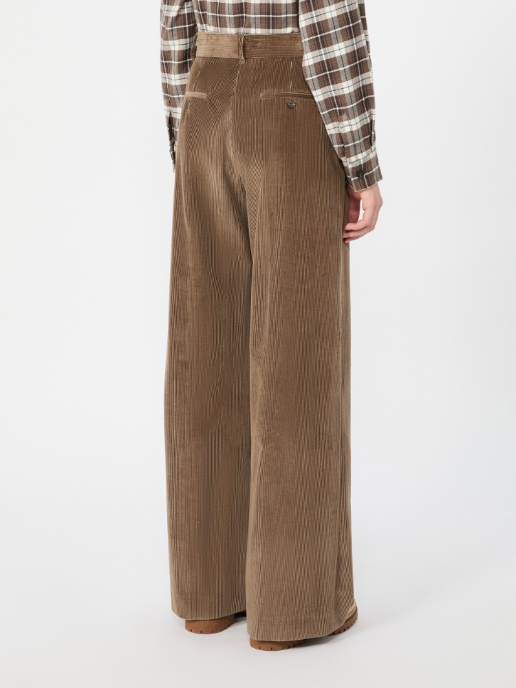 Cotton velvet trousers - LIGHT BROWN - Max Mara - 3