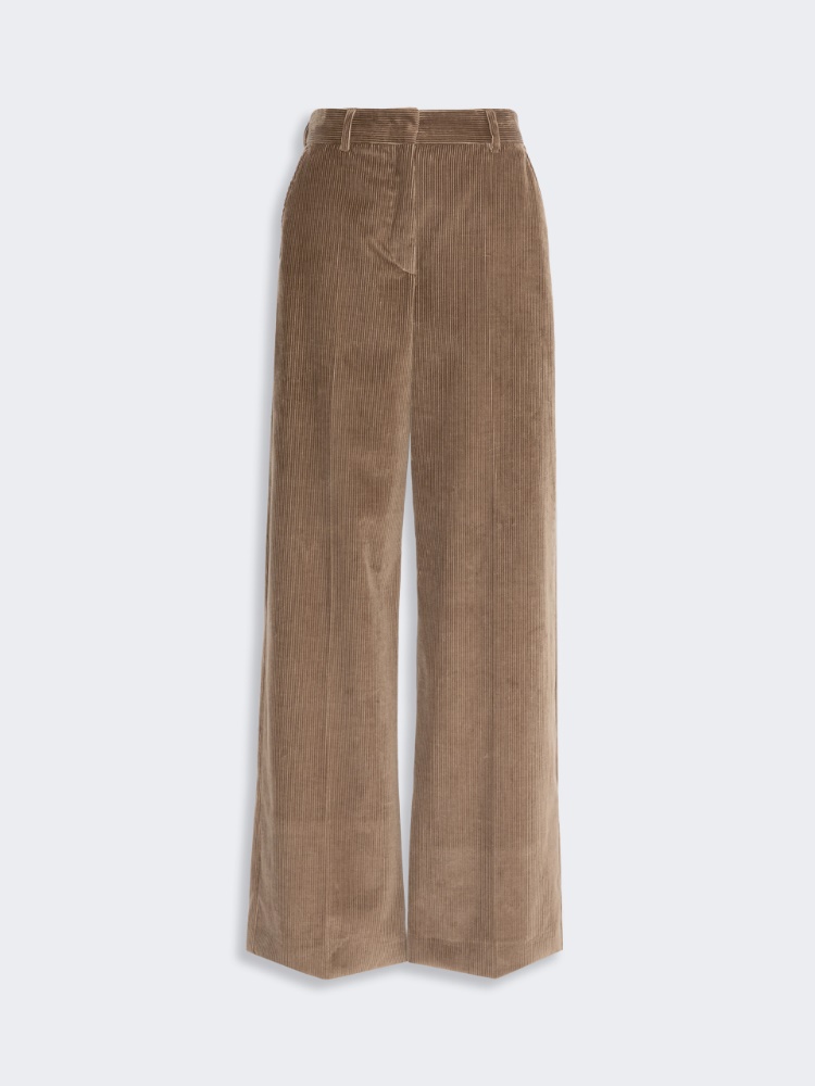 Cotton velvet trousers - LIGHT BROWN - Max Mara - 4