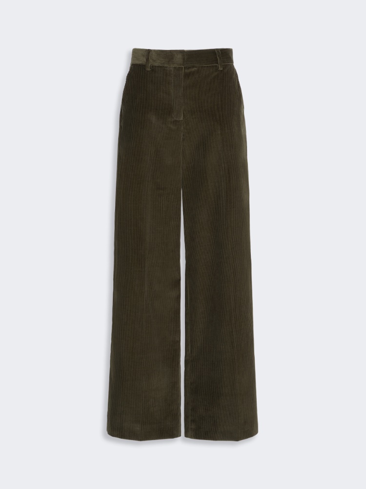 Cotton velvet trousers - KAKI