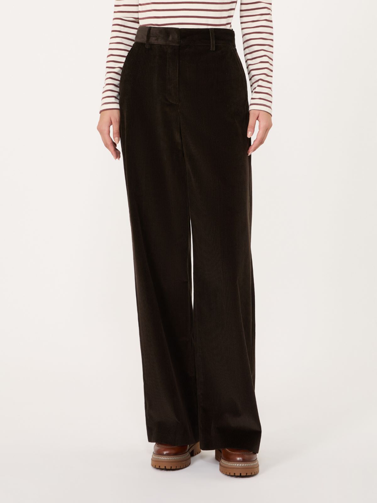 Pantalon en velours de coton - BRUN FONCE - Max Mara - 2