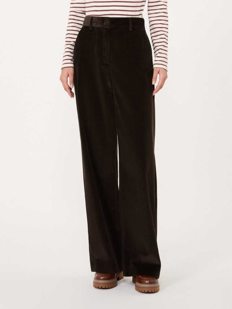 Pantalon en velours de coton - BRUN FONCE - Max Mara - 2