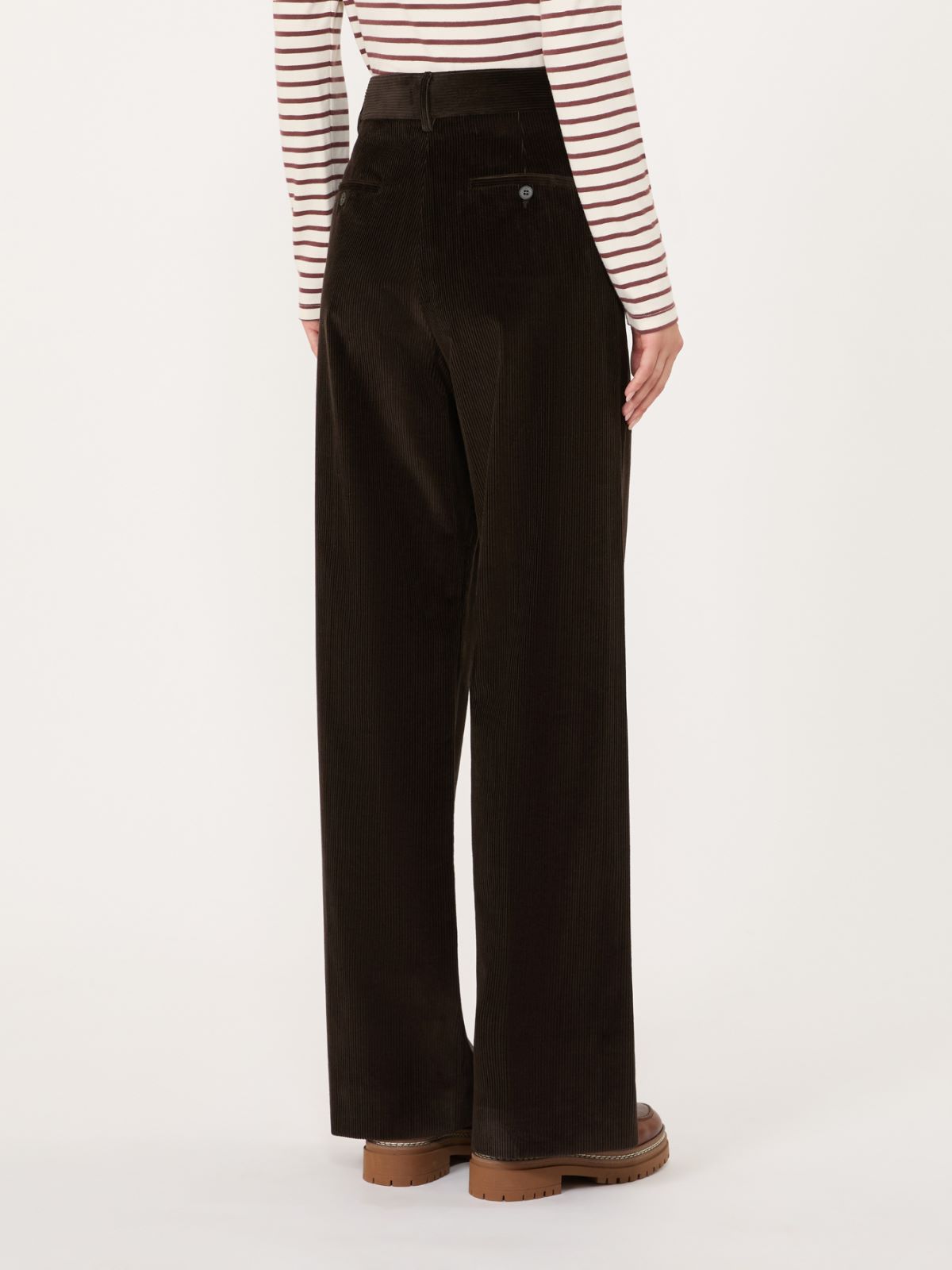 Pantalon en velours de coton - BRUN FONCE - Max Mara - 3