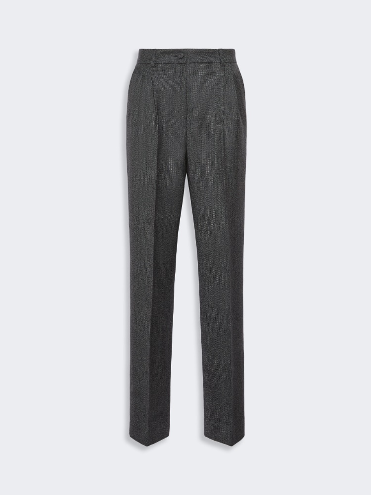 Wool carrot trouser - MEDIUM GREY