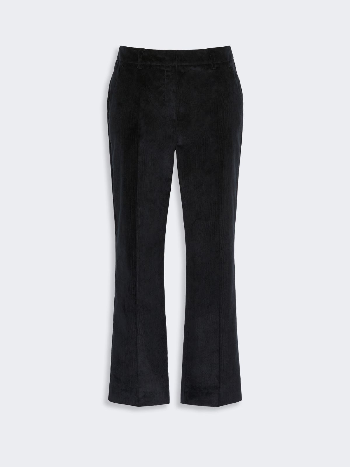 Cotton velvet cropped trousers - BLACK - Max Mara - 4