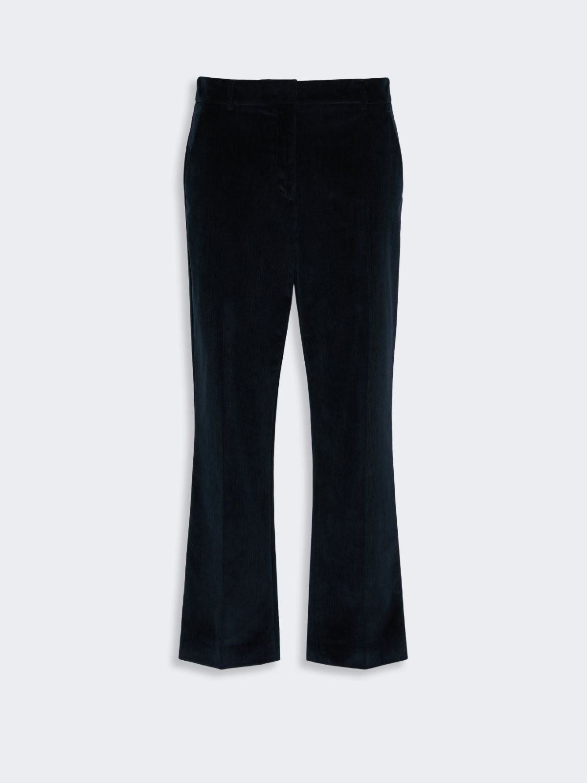 Cotton velvet cropped trousers - ULTRAMARINE - Max Mara - 4