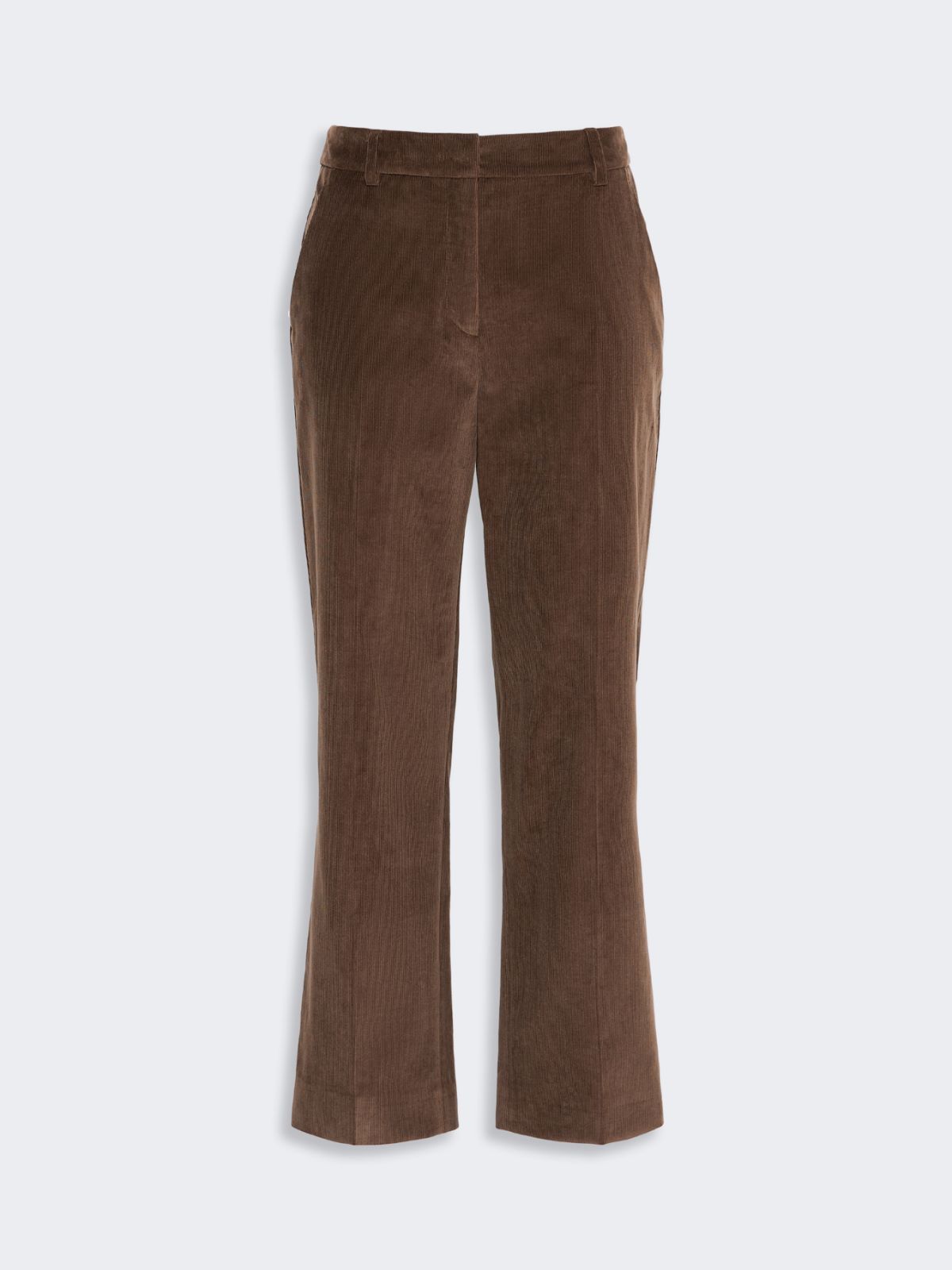 Cotton velvet cropped trousers - BROWN - Max Mara - 4