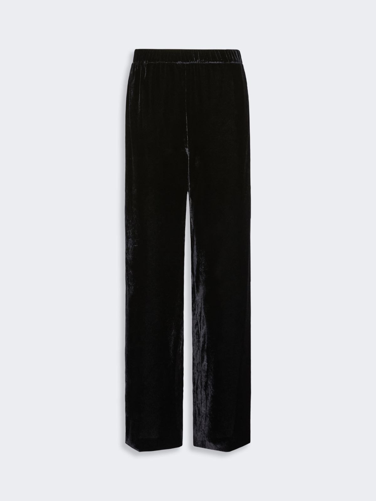 Velvet palazzo trouser - BLACK - Max Mara - 4