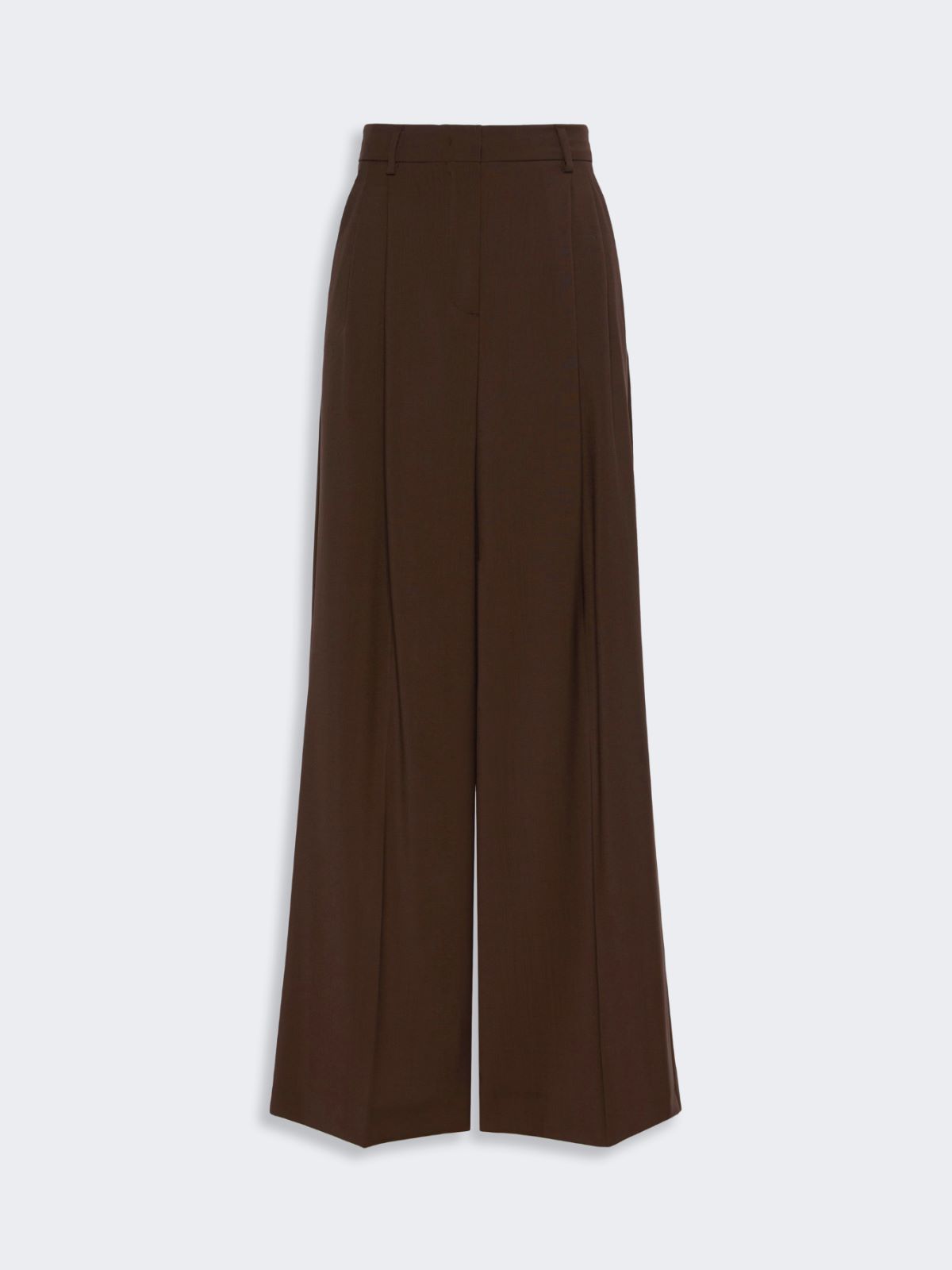 Woollen cloth trousers - DARK BROWN - Max Mara - 4