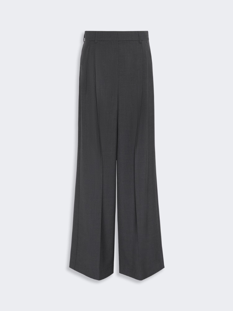 Woollen cloth trousers - DARK GREY