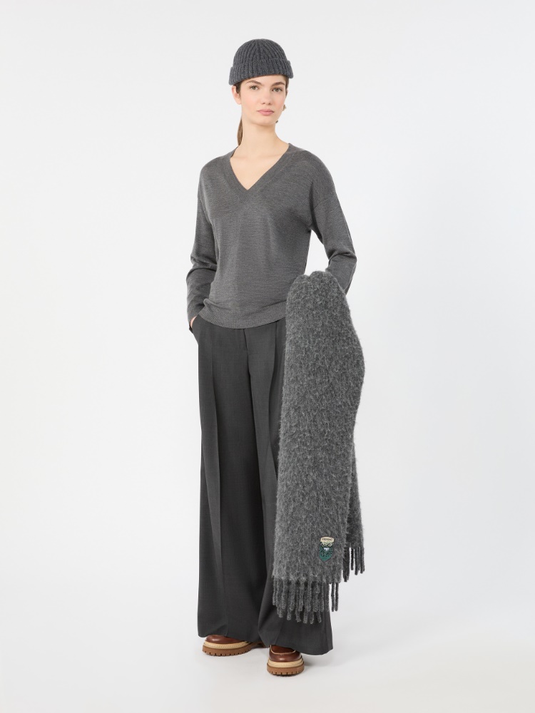 Woollen cloth trousers - DARK GREY - Max Mara