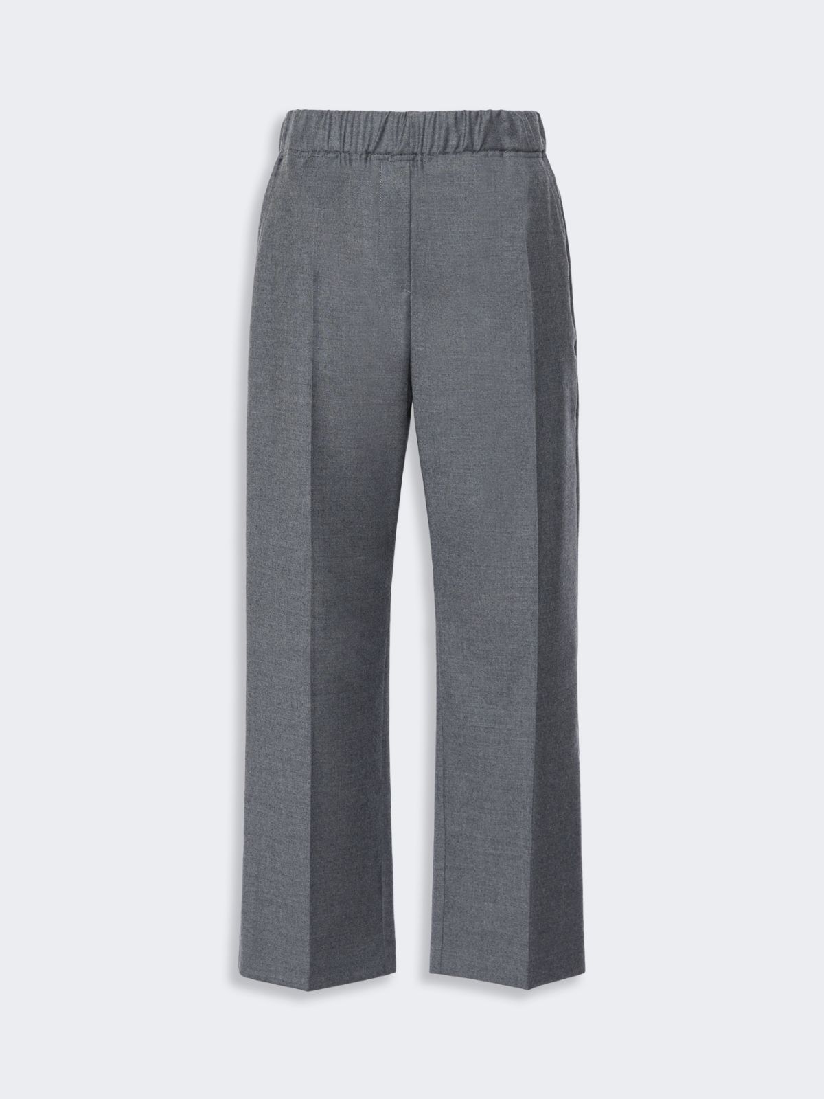 Stretch wool flannel trousers - MEDIUM GREY - Max Mara - 4