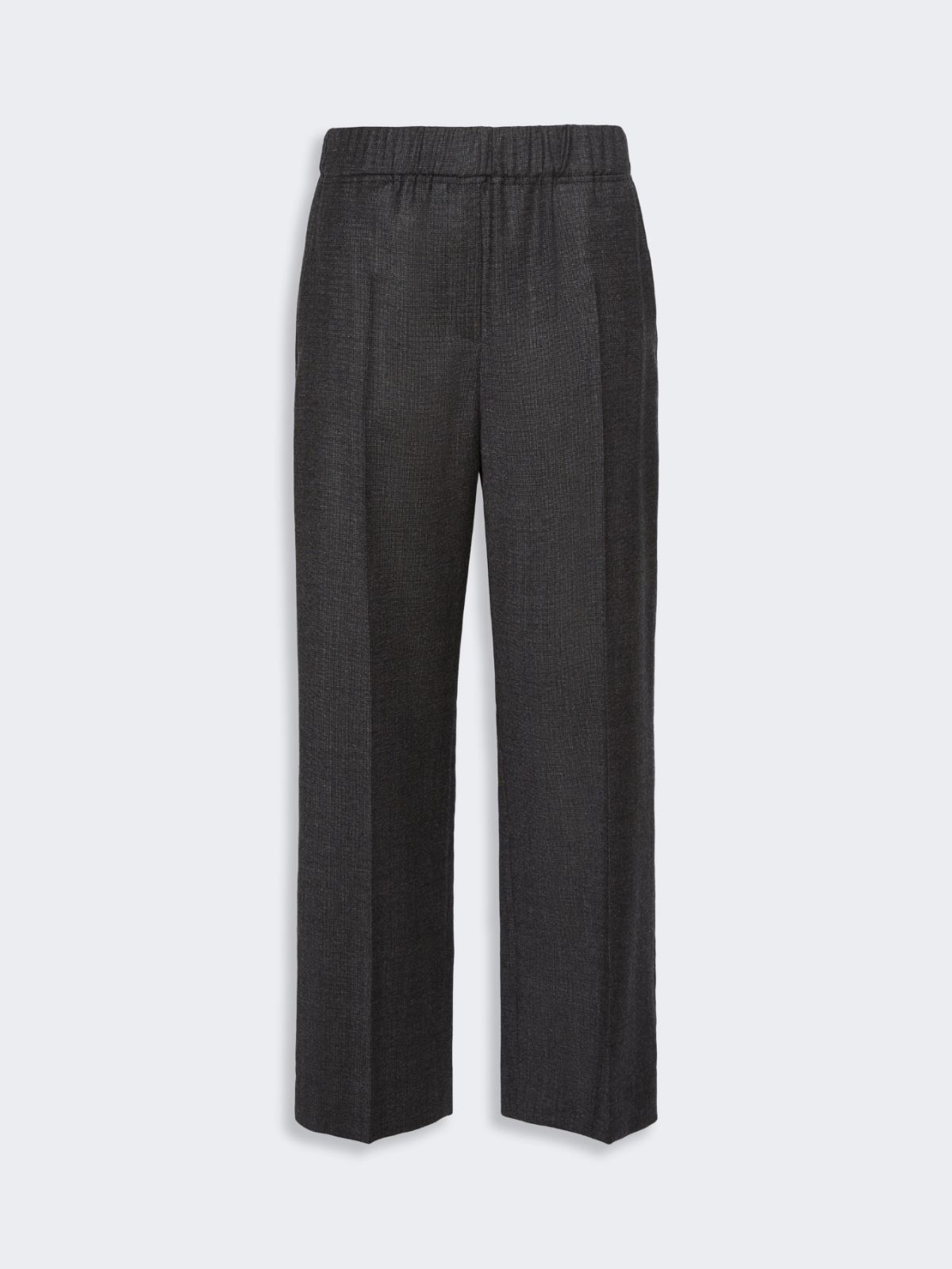 Stretch wool flannel trousers - DARK GREY - Max Mara - 4