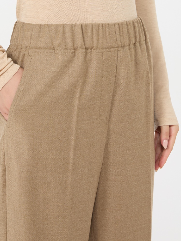 Stretch wool flannel trousers - CAMEL - Max Mara - 4