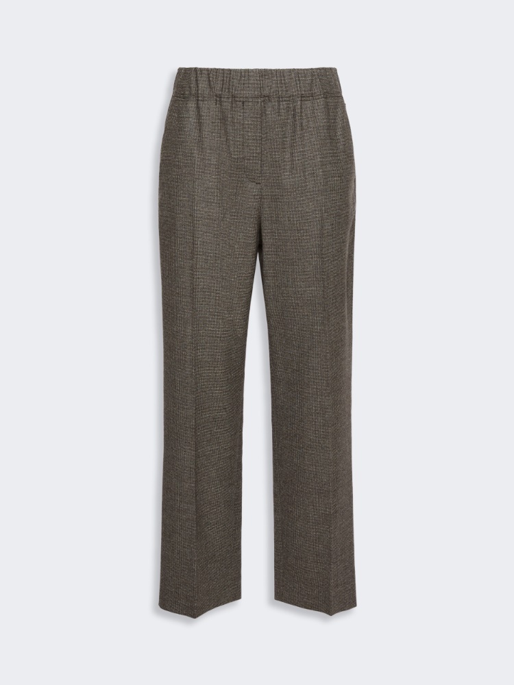 Stretch wool flannel trousers - MARRON GLACE' - Max Mara - 4