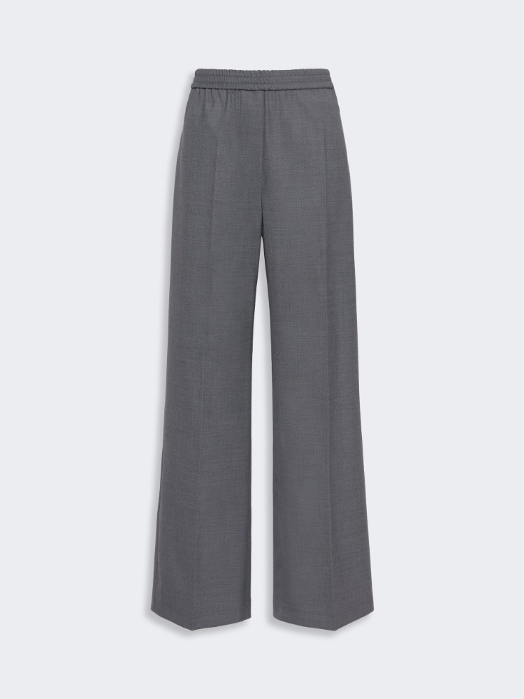 Stretch wool batavia trousers - DARK GREY