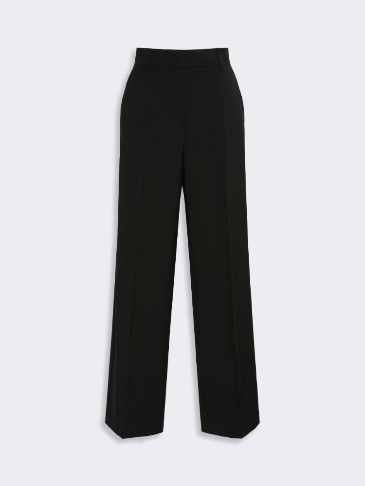 Palazzohose aus Stretch-Wolle - SCHWARZ - 5