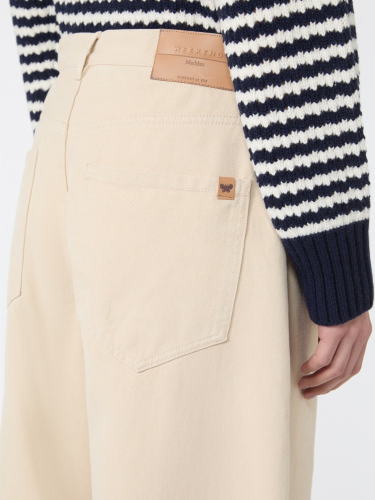 Cotton drill trousers - IVORY - Max Mara - 4