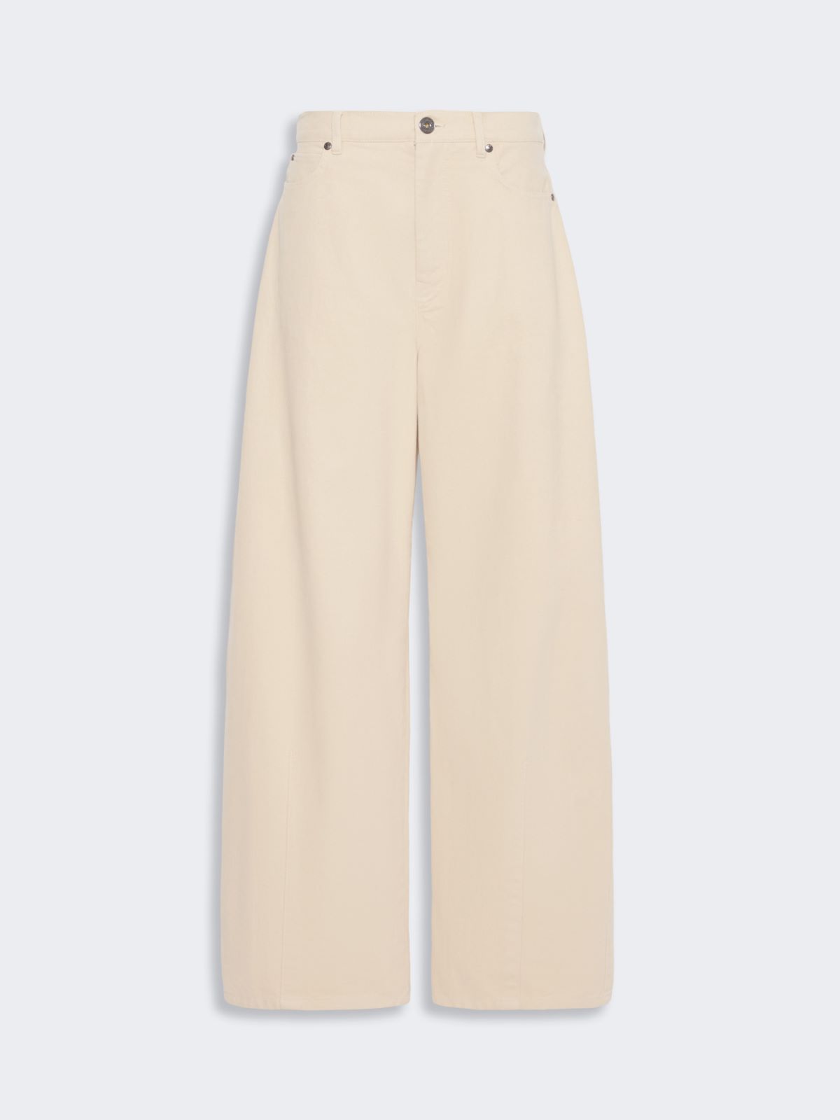 Cotton drill trousers - IVORY - Max Mara - 5