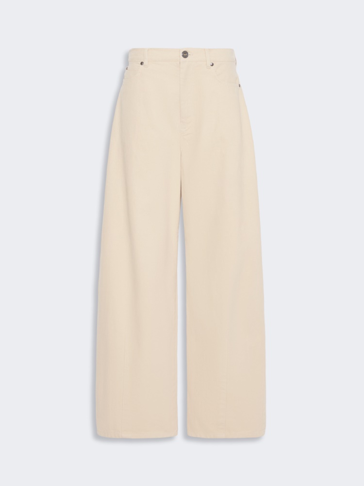Cotton drill trousers - IVORY - Max Mara - 5