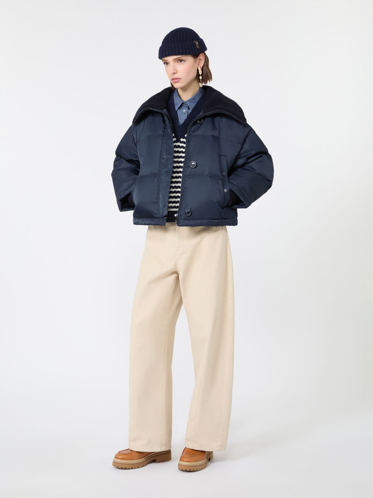 Cotton drill trousers - IVORY - Max Mara