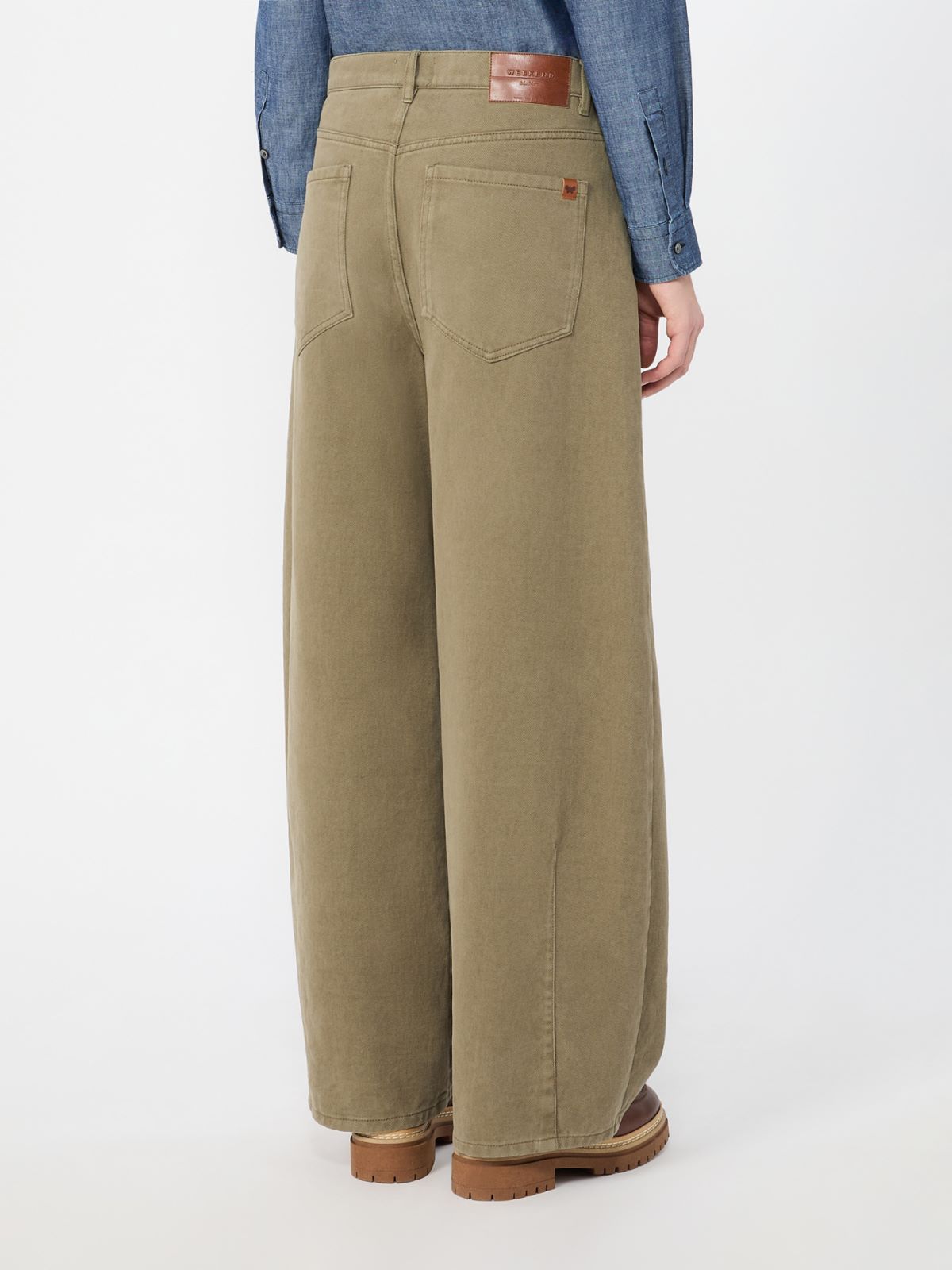 Cotton drill trousers - KAKI - Max Mara - 3