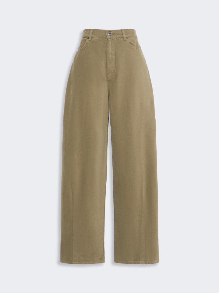 Cotton drill trousers - KAKI
