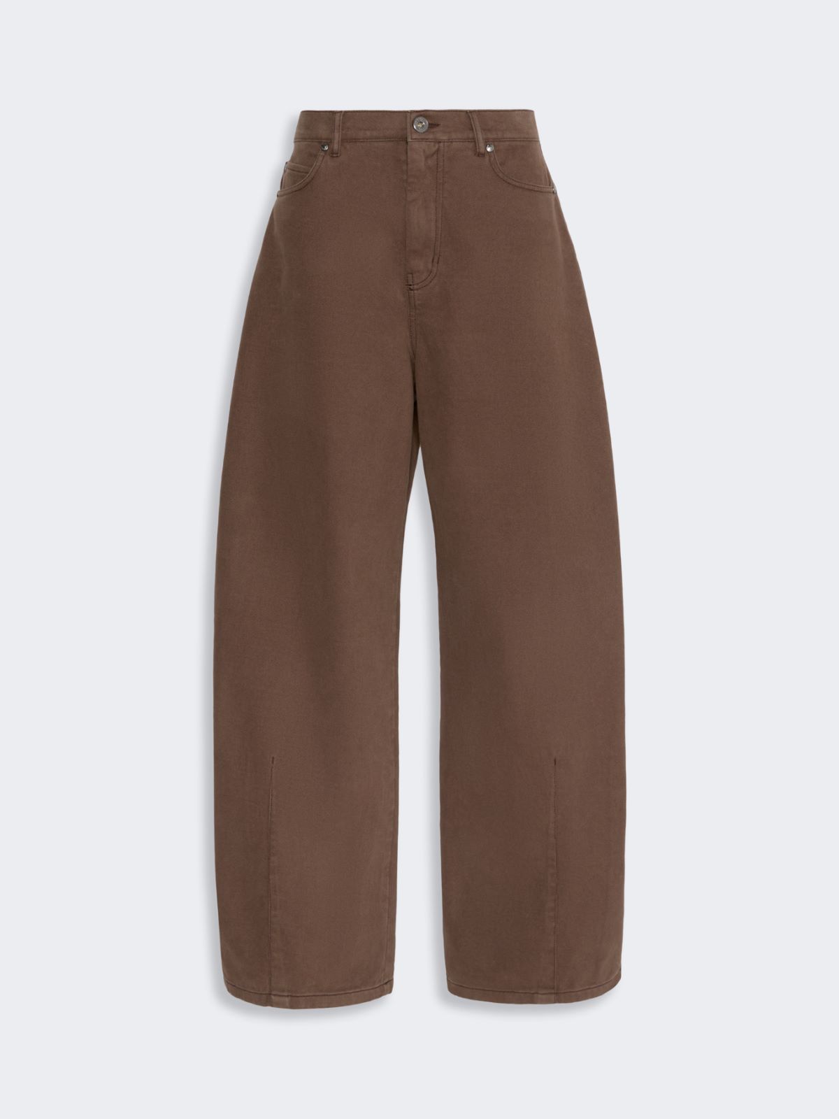 Cotton drill trousers - BROWN - Max Mara - 4