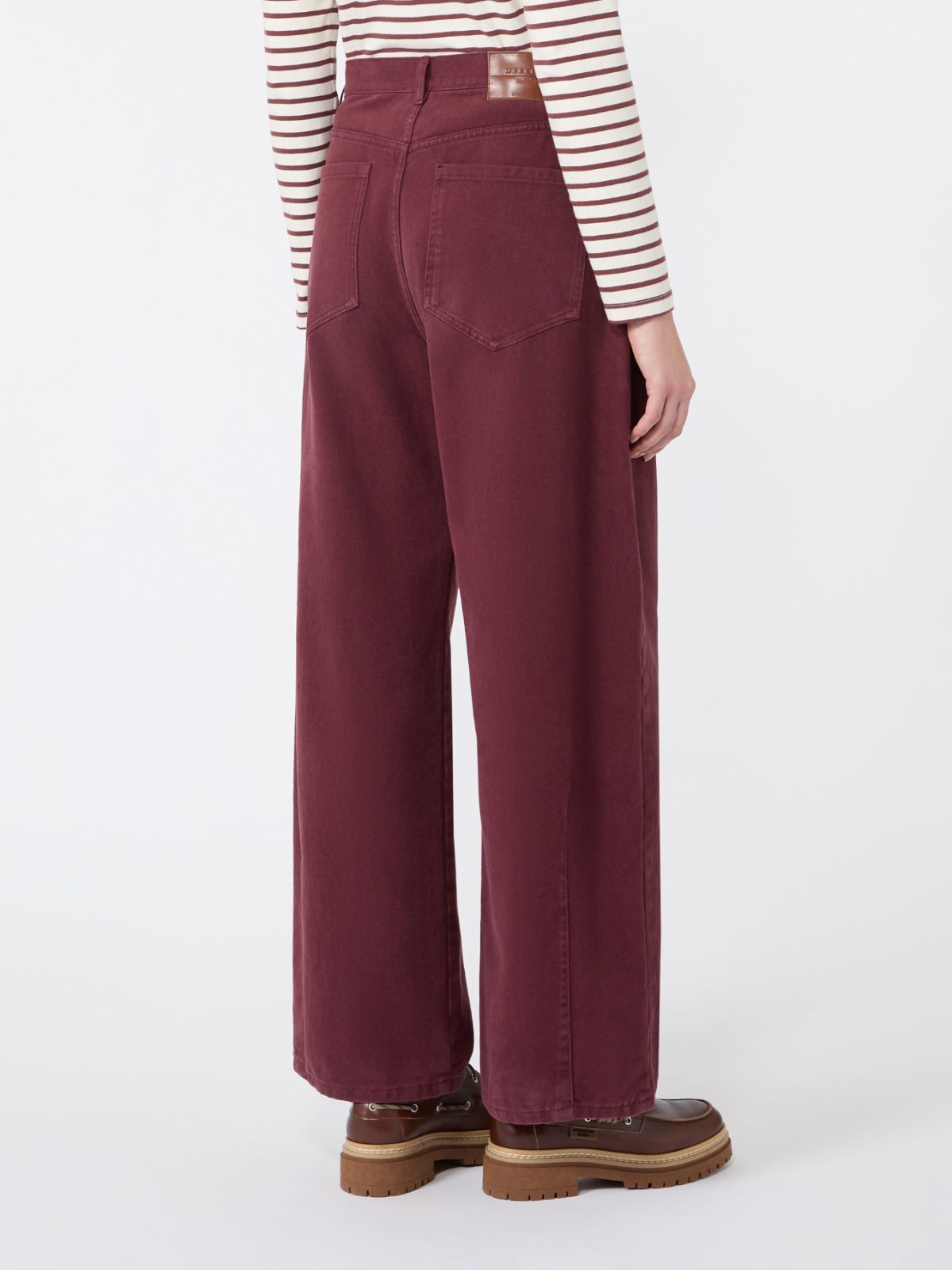 Cotton drill trousers - BORDEAUX - Max Mara - 3