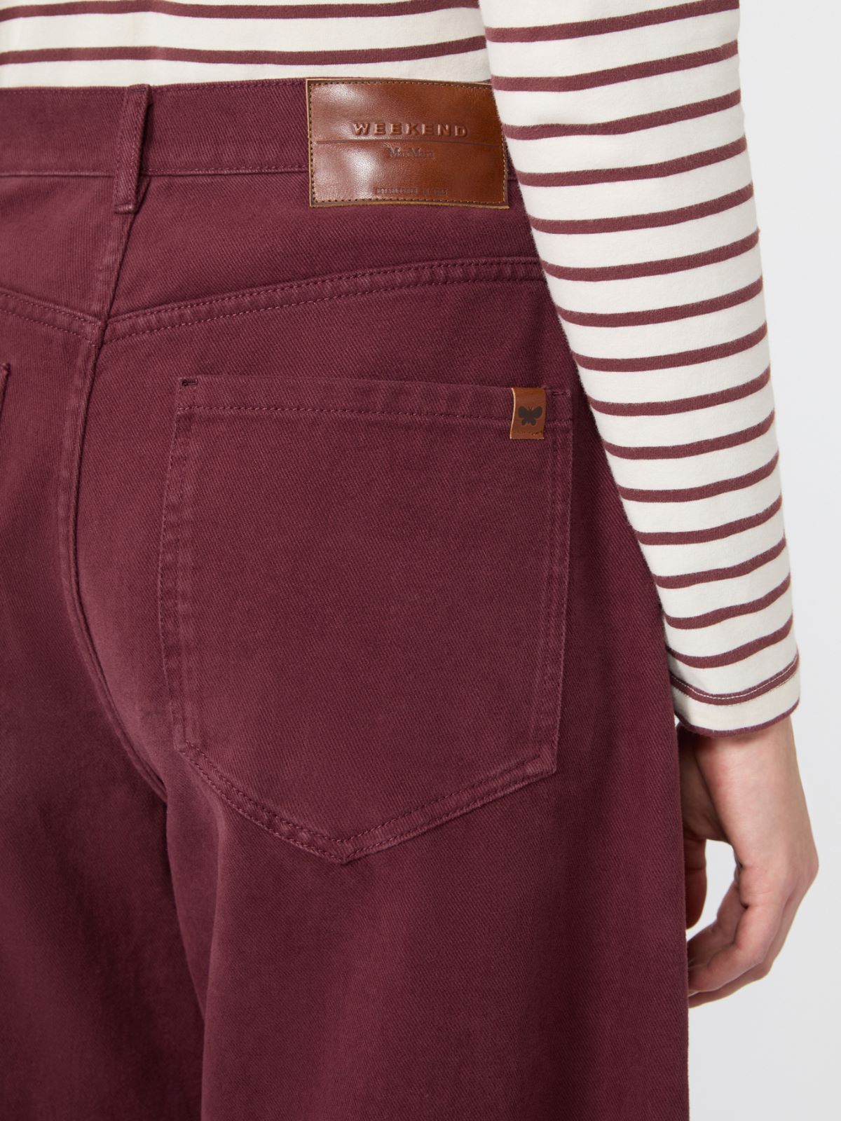 Cotton drill trousers - BORDEAUX - Max Mara - 4