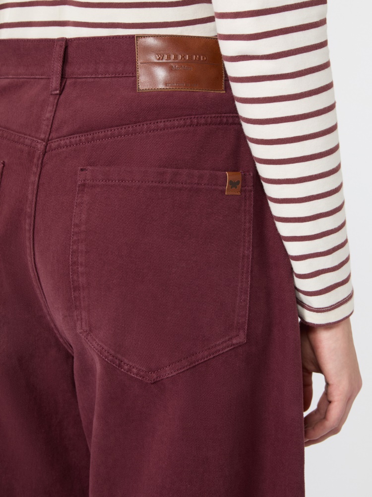 Cotton drill trousers - BORDEAUX - Max Mara - 4