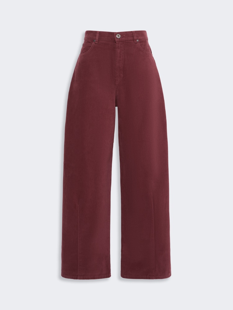 Cotton drill trousers - BORDEAUX