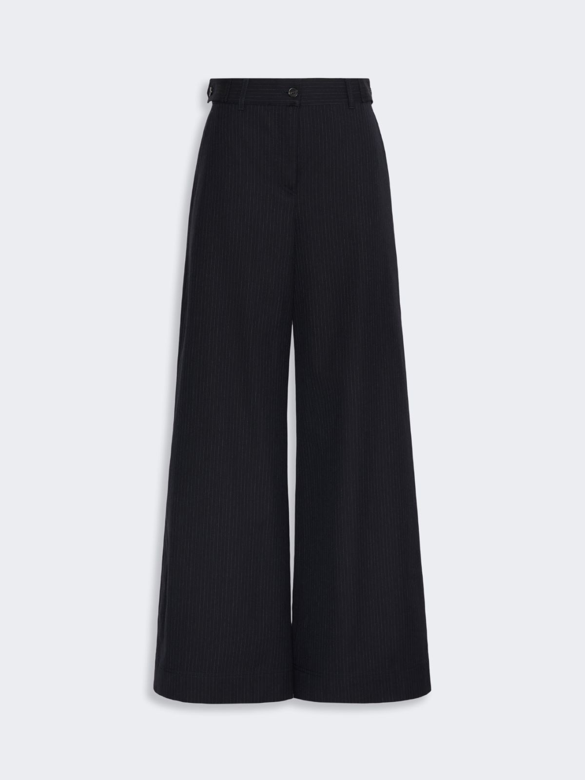 Wool and cotton gabardine trousers - NAVY - Max Mara - 5