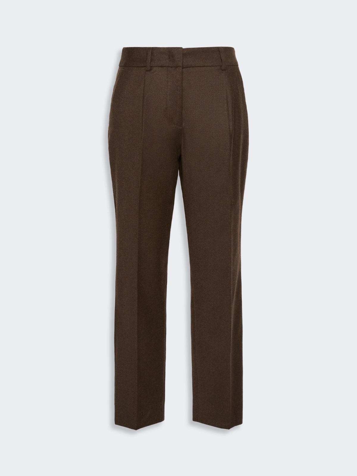 Pantalón cropped de franela elástica - MARRON - Max Mara - 4