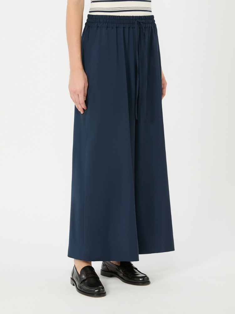 Stretch wool joggers - NAVY - 2