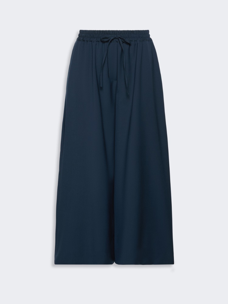 Stretch wool joggers - NAVY