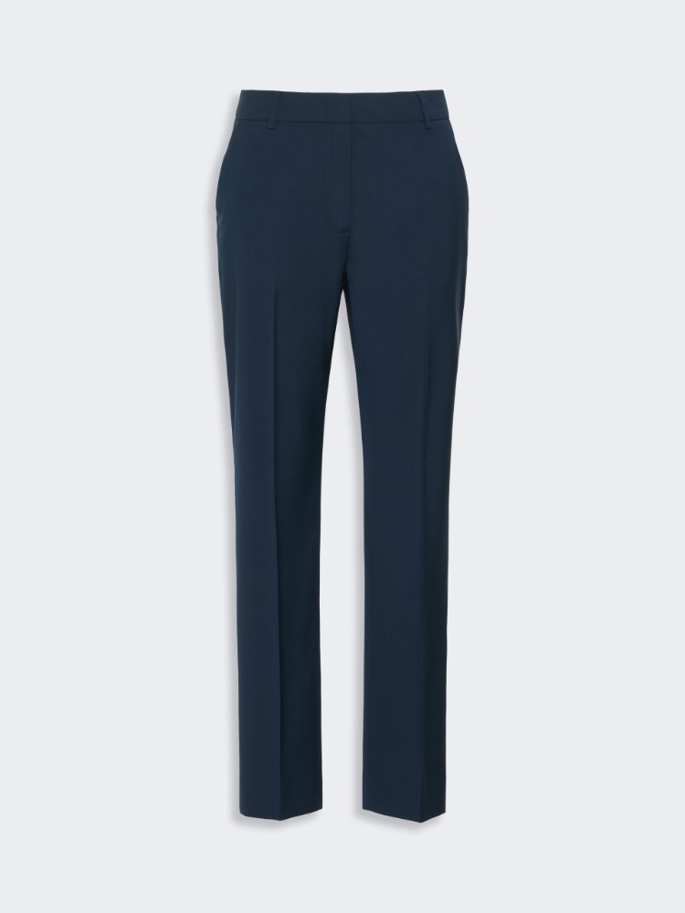 Pantalón de pitillo de lana elástica - AZUL