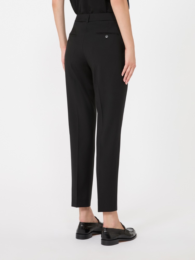 Stretch wool cigarette trousers - BLACK - Max Mara - 3