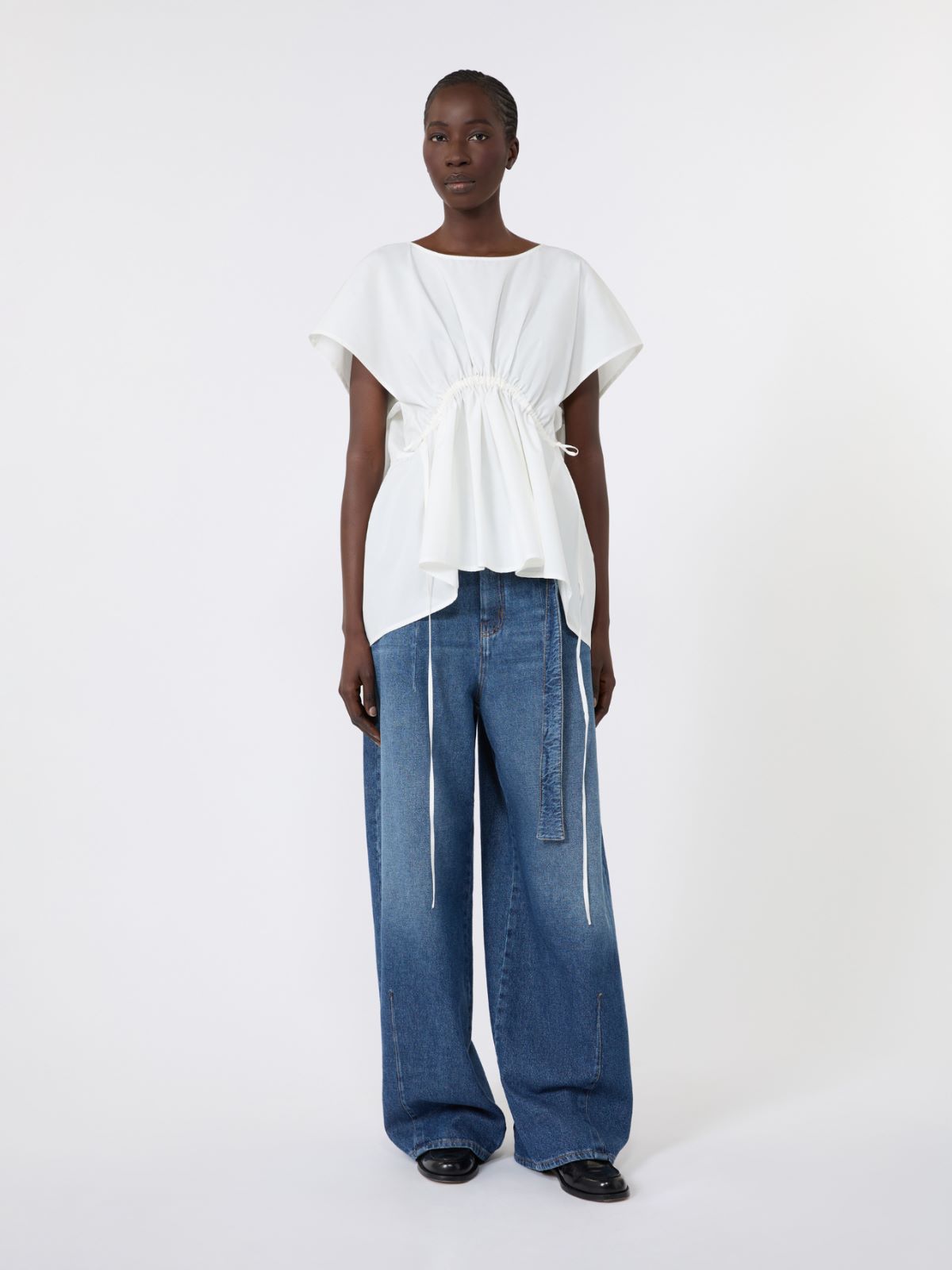 Cotton poplin blouse - WHITE - Max Mara - 2