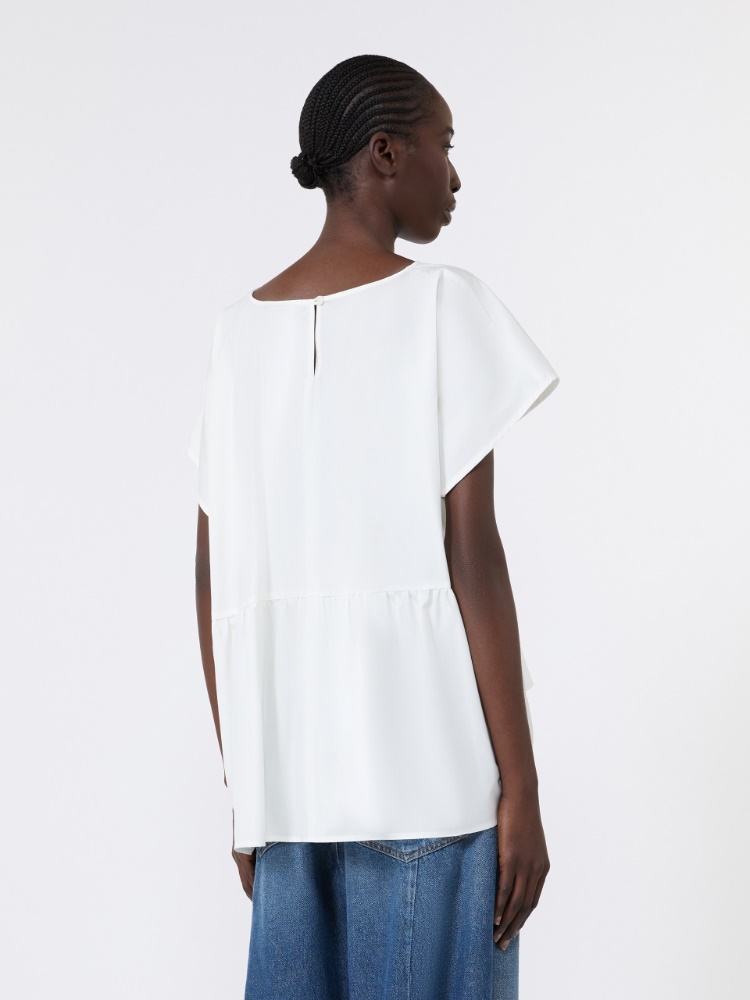 Cotton poplin blouse - WHITE - Max Mara - 3