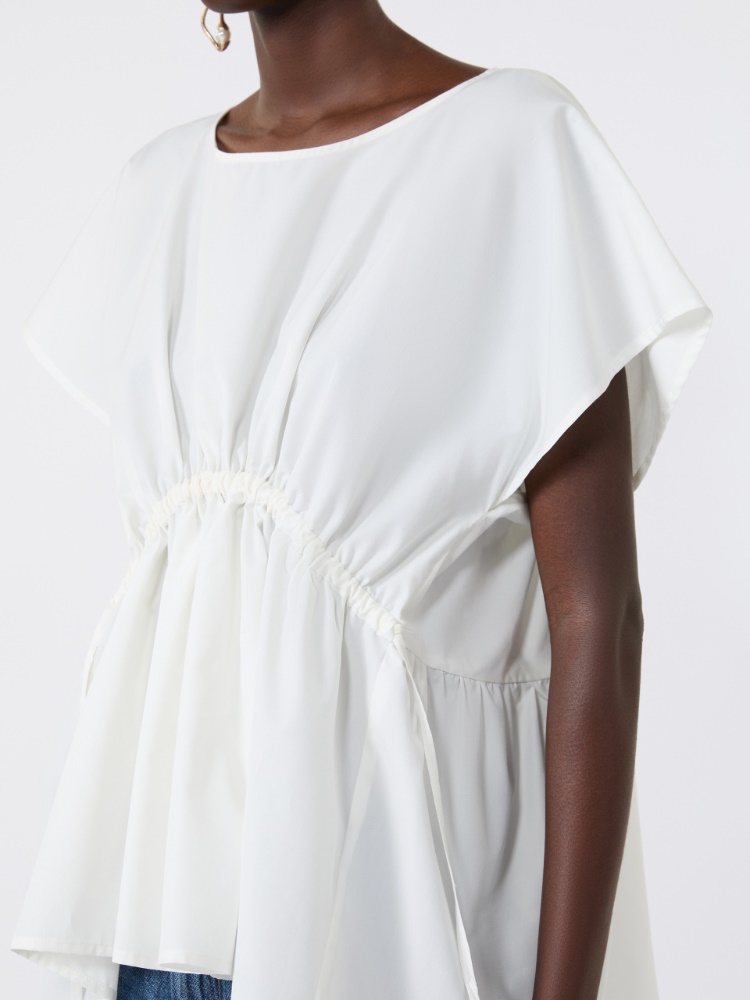 Cotton poplin blouse - WHITE - Max Mara - 4
