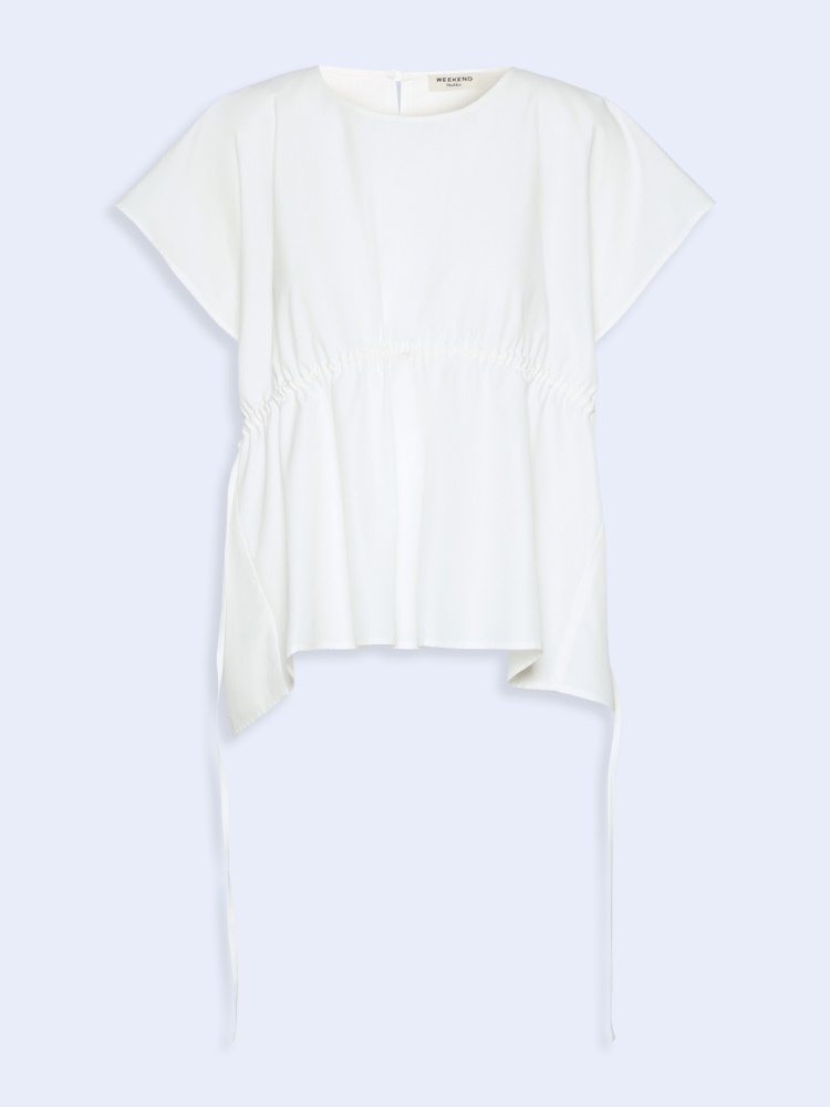 Cotton poplin blouse - WHITE - Max Mara - 5